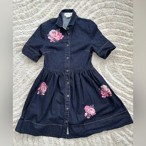 Kate Spade Denim Floral Dress Broome Street